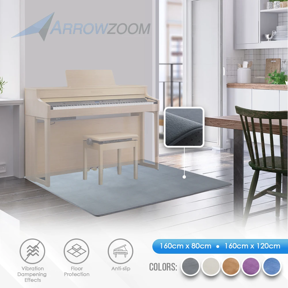 

Arrowzoom Anti-Vibration Sound Absorbing Damping Board Insulation Pad Soundproof Noise Anti-Slip Floor Mat for Piano KK1248