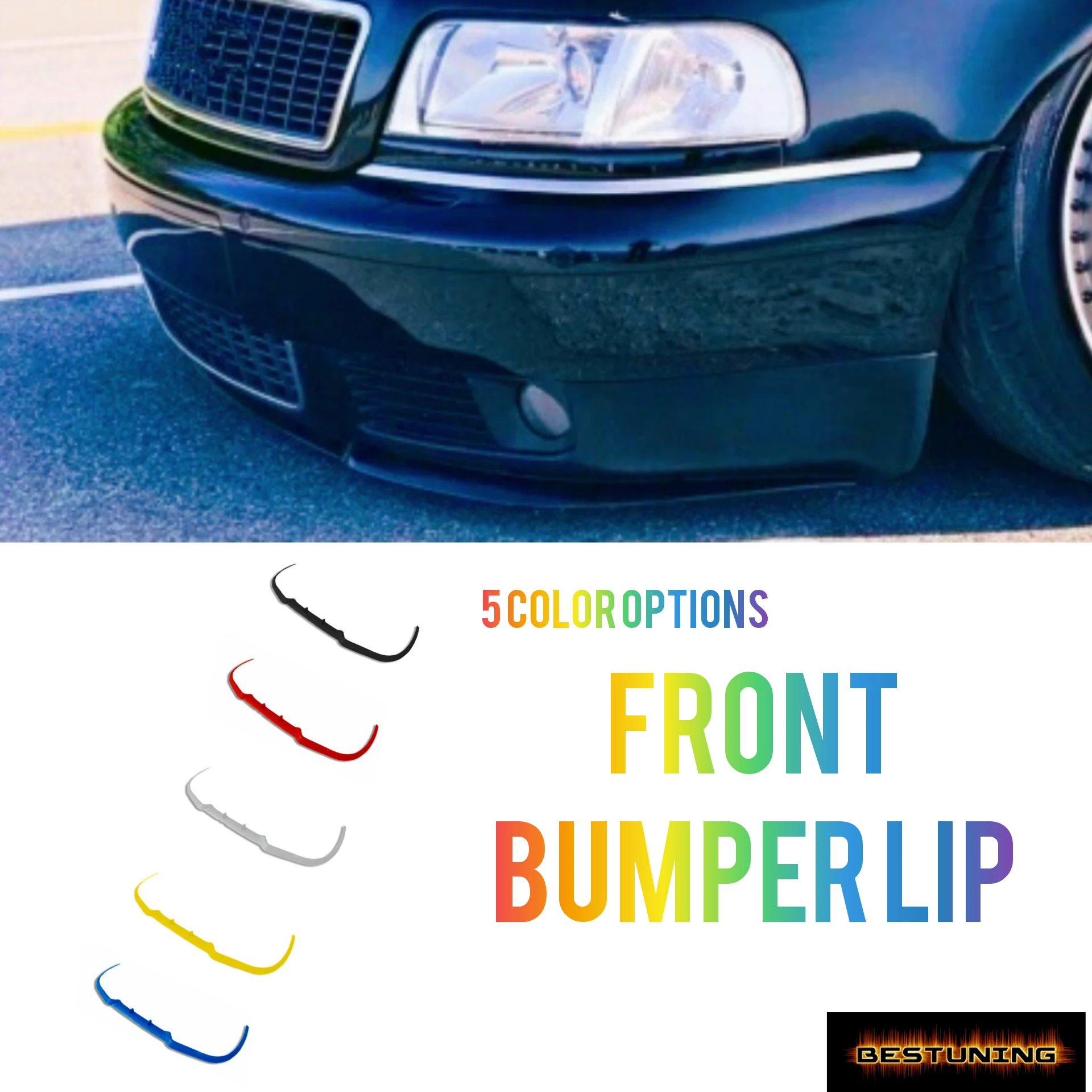 S8 D2 S line CUPRA R front SPOILER FRONT BUMPER Euro Spoiler lip Universal 3 PCs body kit tuning