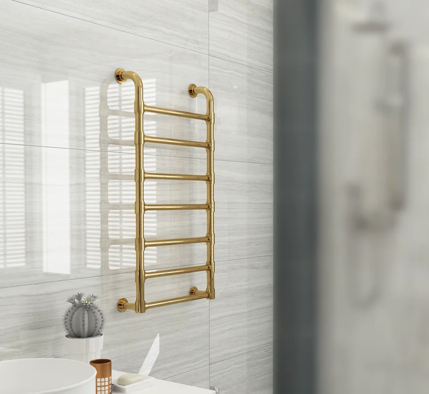 Elektrische Warme Handdoek Rails Met Goud Kleur Verborgen Draad