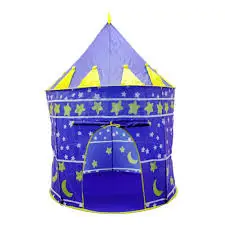 AZMS STORE-Children's Tent Folding Tent Castle Blue Hut at Lowest Price QUICK SHIPPING TO ALL BRAZIL