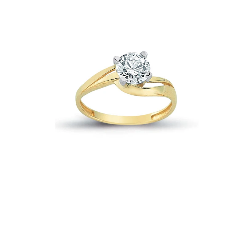 14K Solid Gold Solitaire Gracious Engagement Wedding Ring