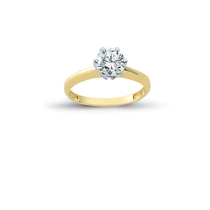 14K Solid Gold Solitaire Exclusive Engagement Wedding Ring