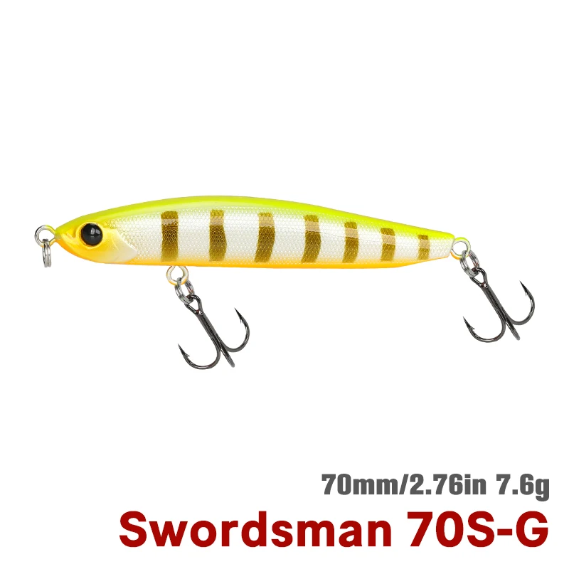 Tsurinoya 70S 70Mm 7.6G Sinking Potlood Vissen Lokken Zwaardvechter Bass Trout Kunstmatige Harde Aas Lange Casting Slanke lipless Lokken