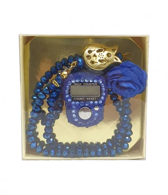 Great gift Stone Zikirmatik with Crystal Rosary with Big Gift Box