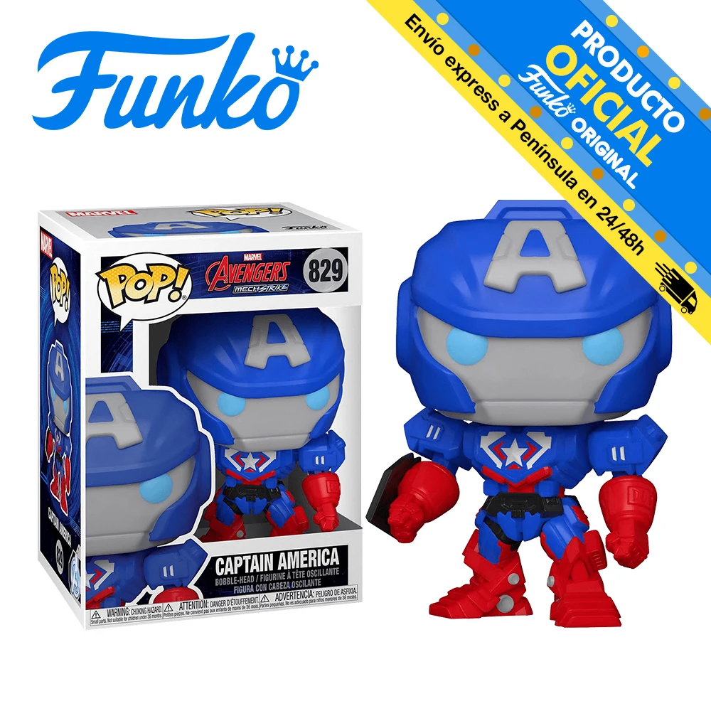 FUNKO POP! Marvel Mech Strike-Captain America original toys figure doll Big Head Boys Girls boxed