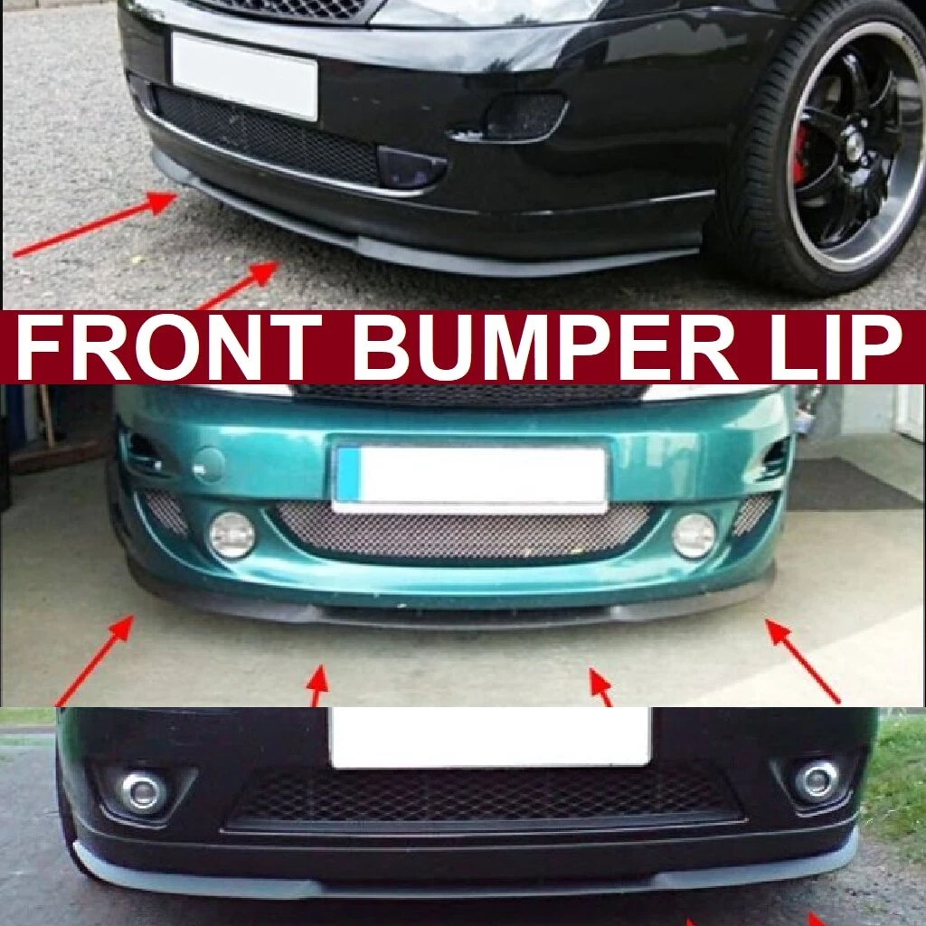 For Ford Focus MK1 ST CUPRA R Front Bumper Lip Universal 3pcs Diffuser Black Bumper Lip Spoiler, Auto Car Tuning Accessories