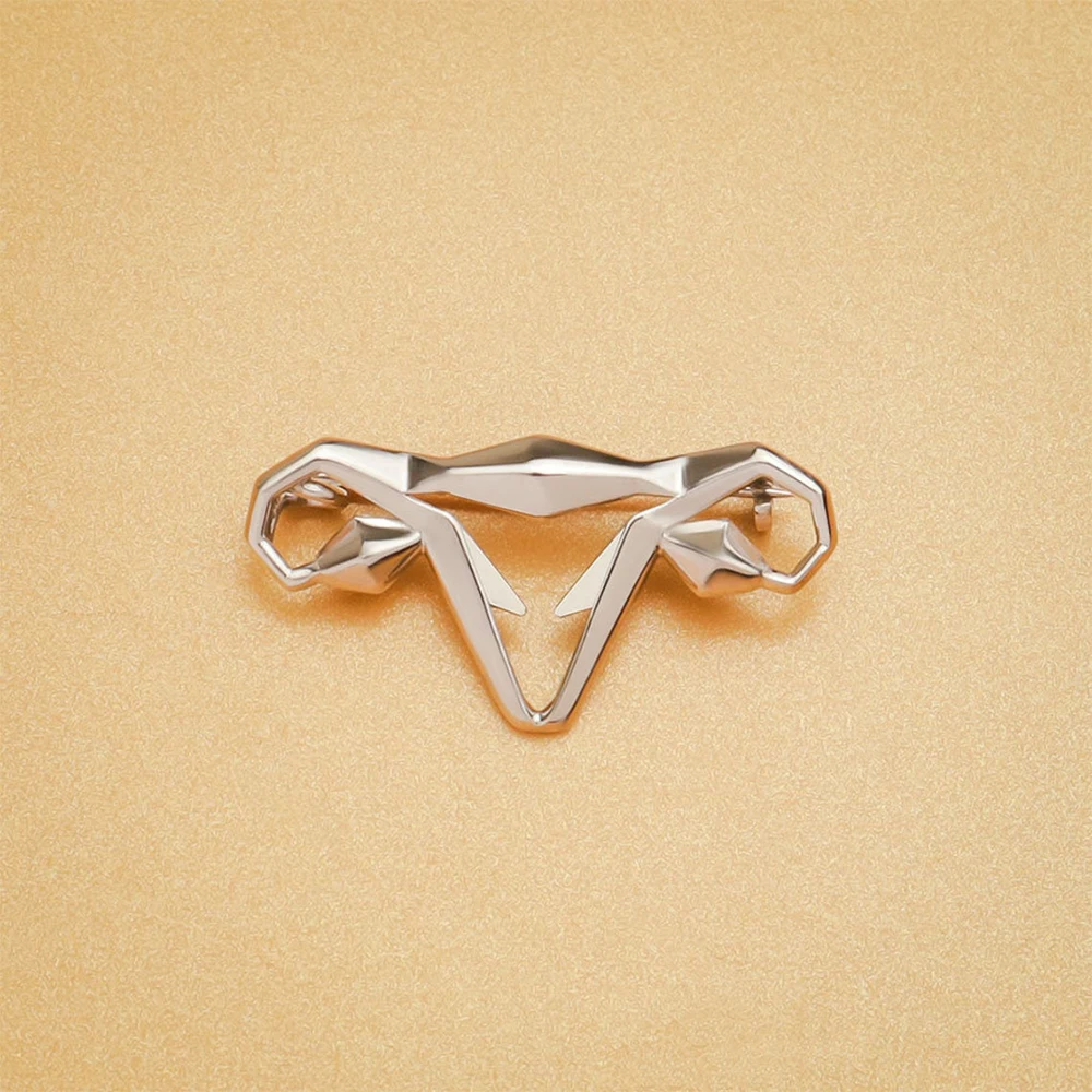 Hanreshe Womb Gynecology Brooch Pins Medical Gynecologist Female Vagina Anatomy Metal Lapel Pins Jewelry for Women Doctor Nurse