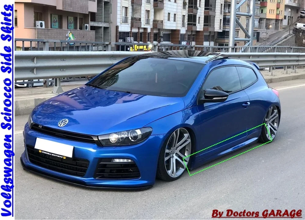 

For Volkswagen Scirocco Side Skirt 2009 2010 2011 2012 2013 2014 2015 2016 2017 2 Pcs Sill Side Bumper Attachment All Colors