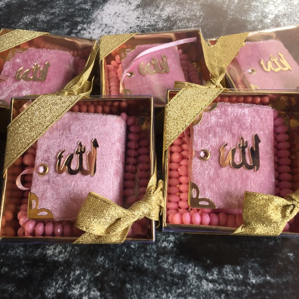 Mini Quran Set Scented Tasbeeh Rosary Ideas Eid Favors Hajj Muslim Favor Ramadan Mubarak Wedding Event New Baby Party Gifts