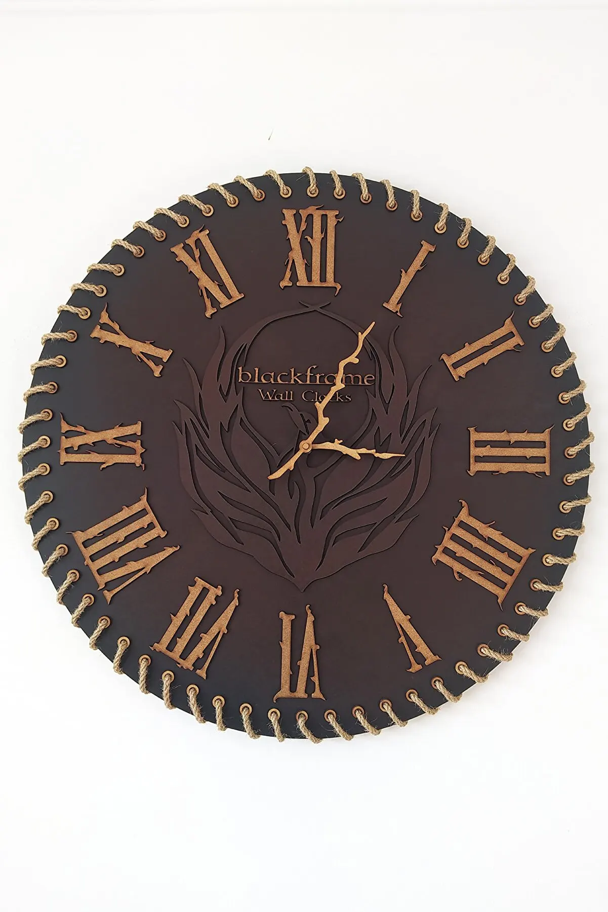 Othantic Anthracite Claret Red Deer Figure Wall Clock 60X60 Cm Home Decoration Metal Material For Luxury Home From Turkey