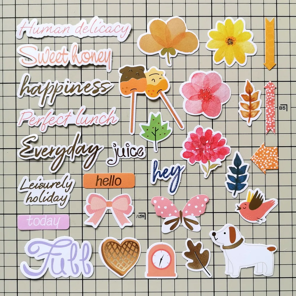 Creative Path 170 Stück Brunch Scrapbooking Stanzformen Karamellfarbene Brot- und Kuchen-Papierstanzformen Ephemera-Verzierungen für Journaling – Detail 4