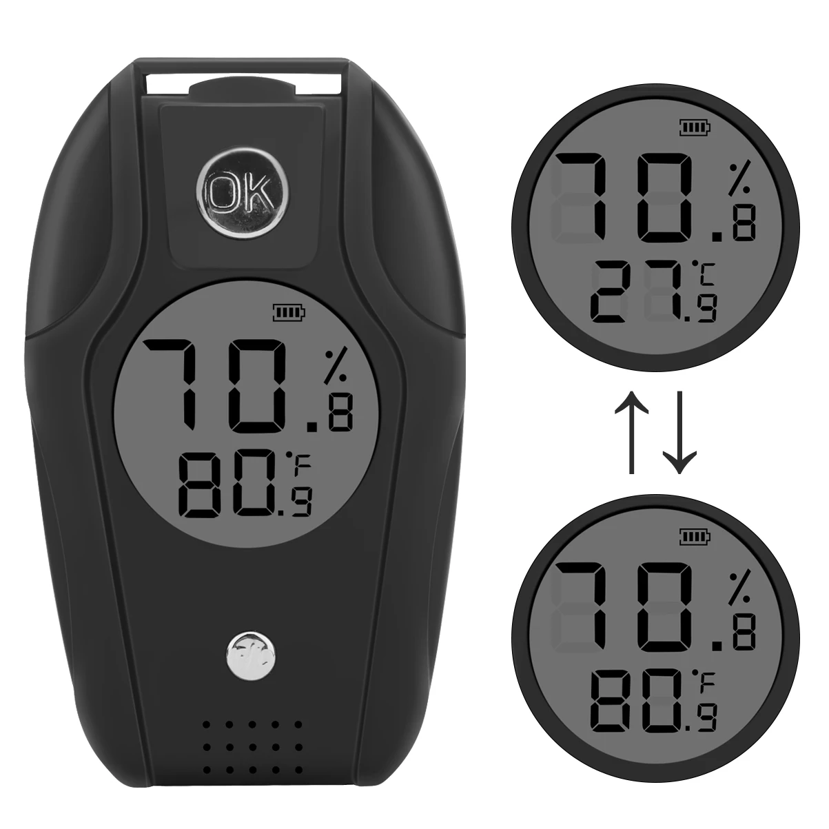 XIFEI Cigar Hygrometer With Dual Sensor Probe Humidor Moisture Meter LCD Display Professional Smoking Humidity Gauge