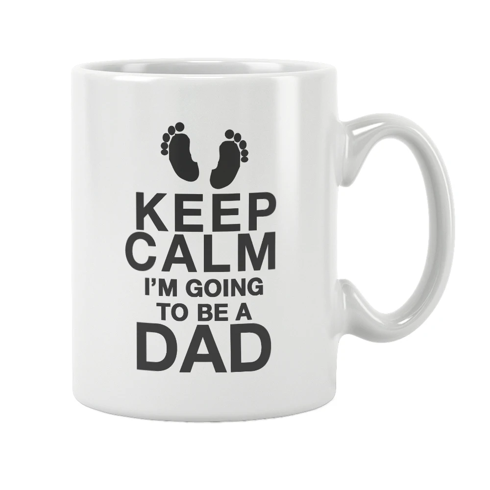 

Keep Calm I'm Going To Be A Dad Mug Quote Coffee Cup White Ceramic Drinkware Funny Unique Birthday Gift Ideas