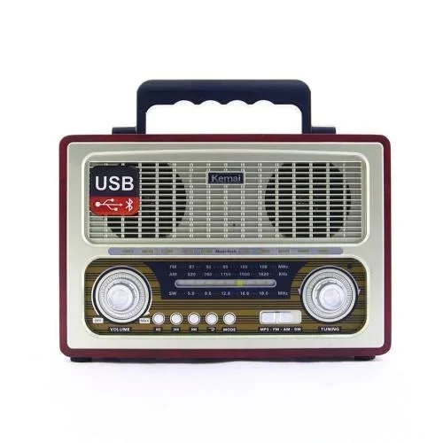 Kemai MD-1800BT Retro Nostalgia Radio Bluetooth FM USB SD Gray 439609322