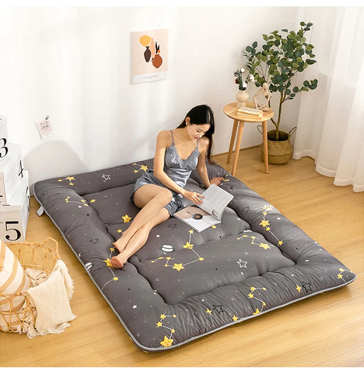 Foldable 7cm Tatami Floor Mat/Pad Soft Comfy Futon for Dorm/Home Nap Thicken Single Double For Sleeping Bed Mattress