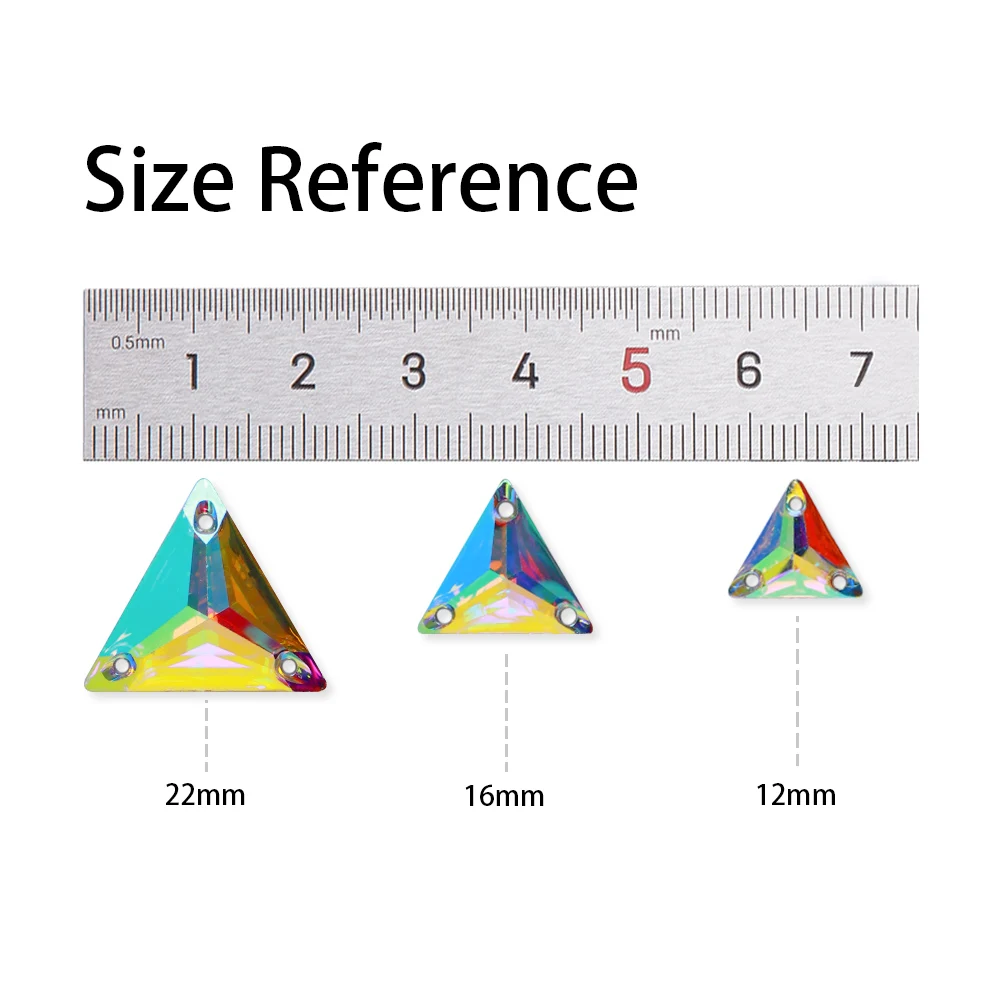 Fat Triangle Crystal AB Top Sew On Strass Resin Rhinestones Stones AAAAA Best Quality Gems Sewing Crystal For Clothes Dress Shoe