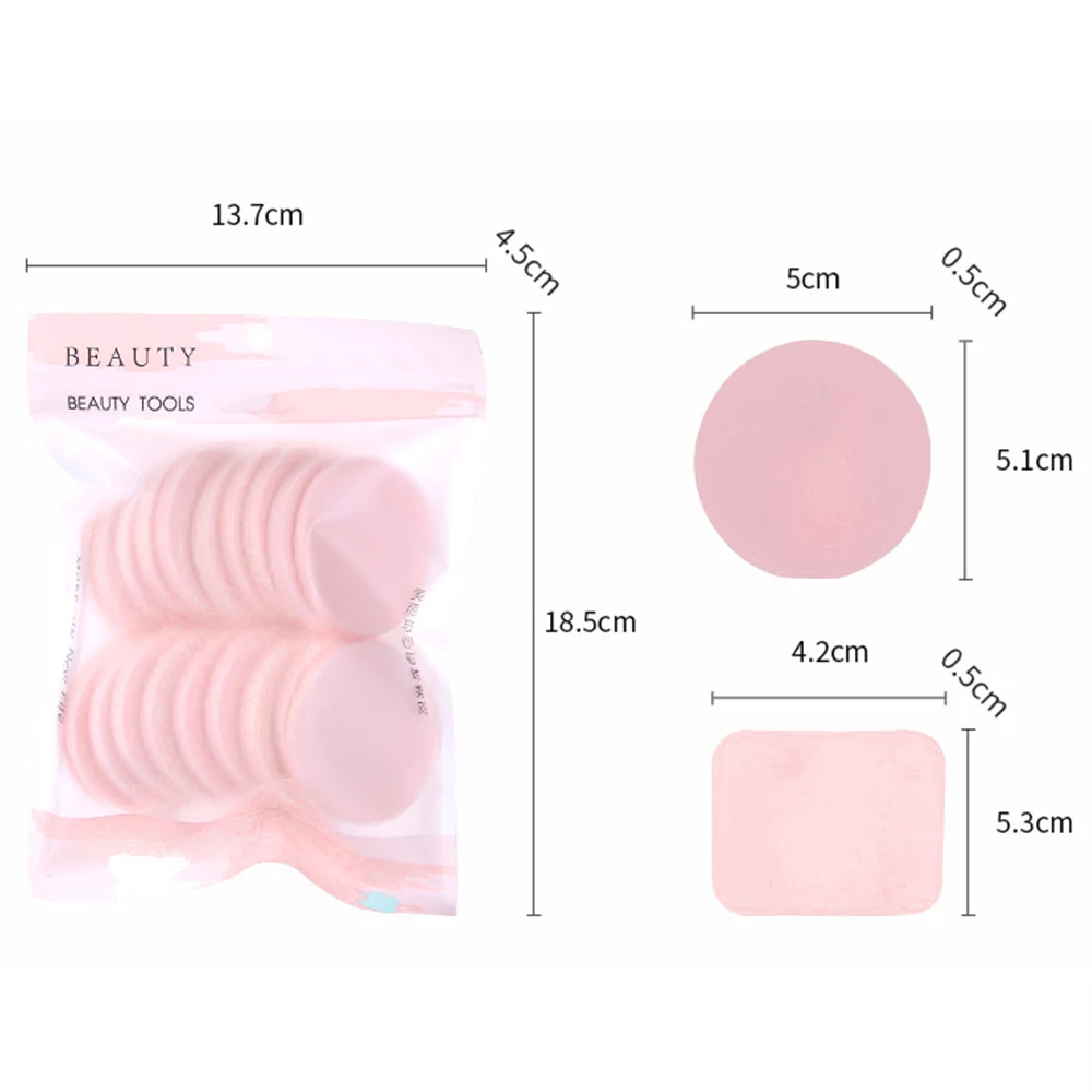 20pcs/pack Makeup Face Foundation Concealer Cream Powder Blend Smearing Smooth Beauty Cosmetic Make Up Sponge Puff