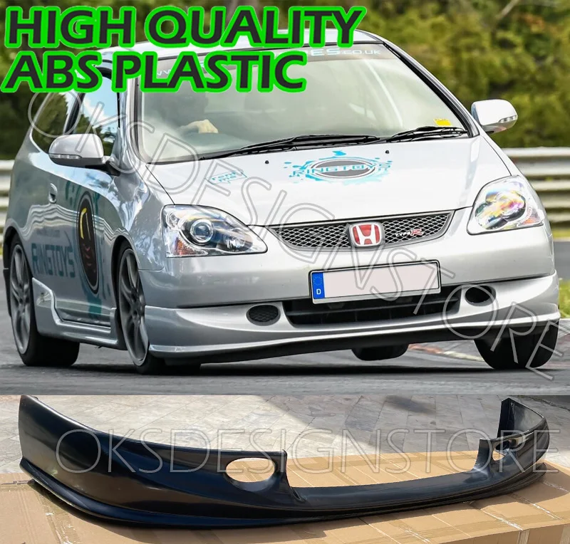 For HONDA CIVIC EP3 TYPE R FRONT Lip Plastic 2004-2005 *FACELIFT MODEL Front Bumper Lip Splitter Diffuser Lip Body Kit Spoiler