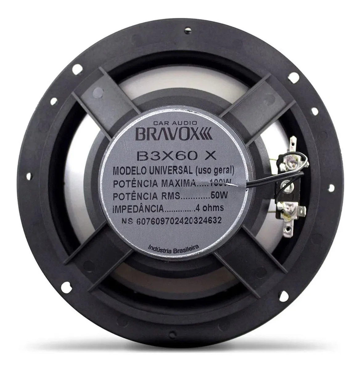 Bravox 6 B3x60x 100W Rms Speaker Triaxial Door Auto Speaker