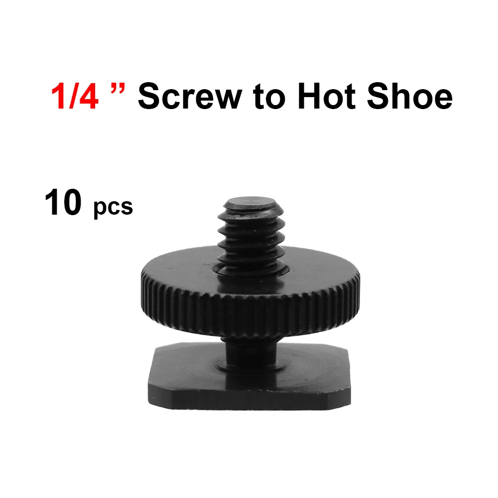 10 Chiếc 1/4 "Vít Để Đèn Flash Hot Shoe Mount Adapter Cho Máy Ảnh Giày Nóng Phòng Thu Phụ Kiện Đa Năng Camera Ốc Vít bộ