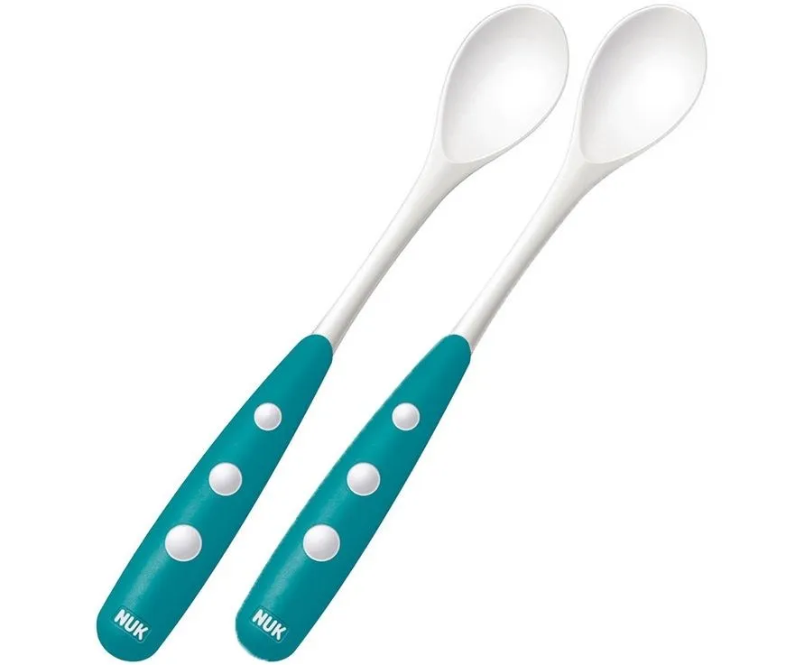 

Nuk Hot sale baby soft spoon candy color temperature sensing spoon child food baby feeding tools