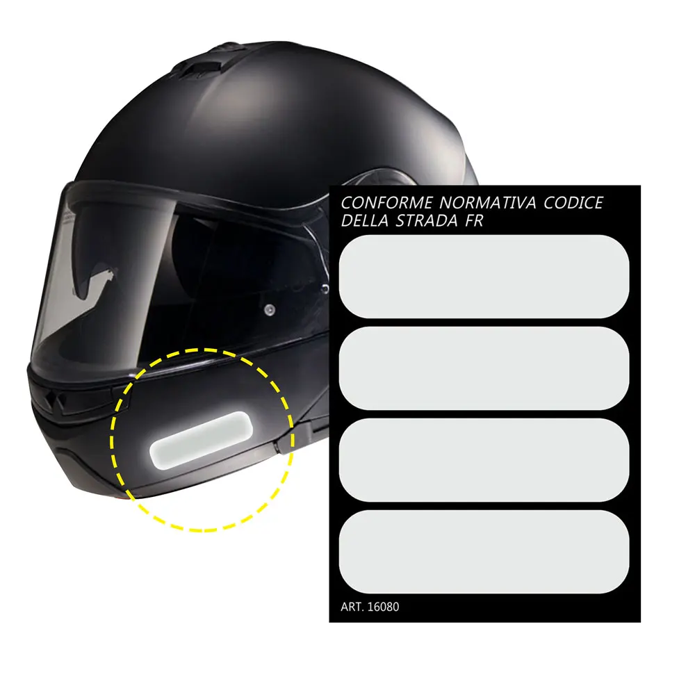 Set reflective stickers for helmet 4 PCs