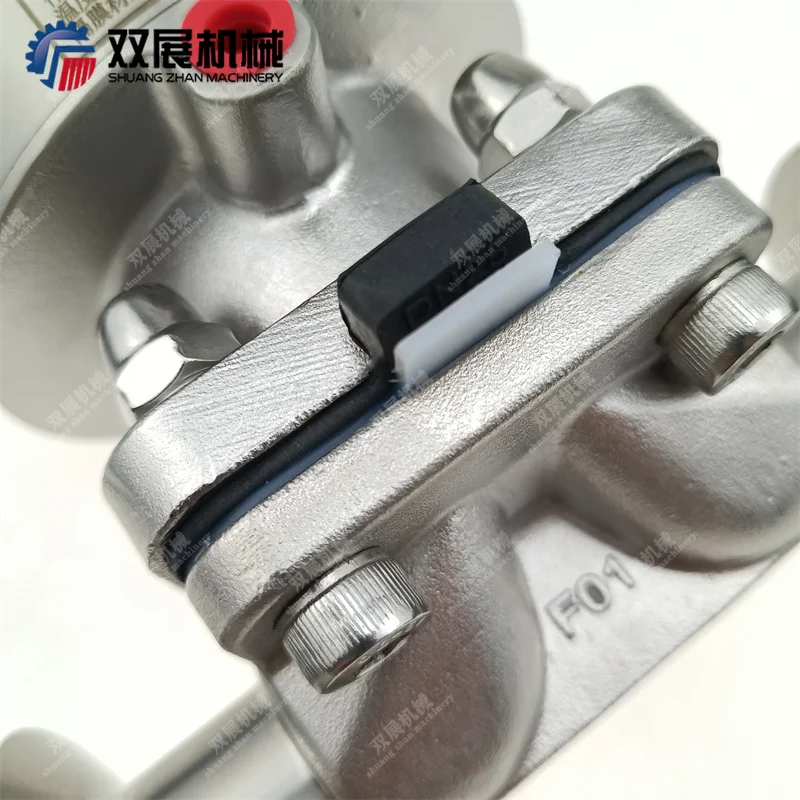 Imagem -05 - Atuador Pneumático Controle Aéreo Pneumático Tri Clamp ou Butt Soldadas Válvulas de Diafragma Normalmente Fechado Ptfe Epdm Ss316l Aço Inoxidável