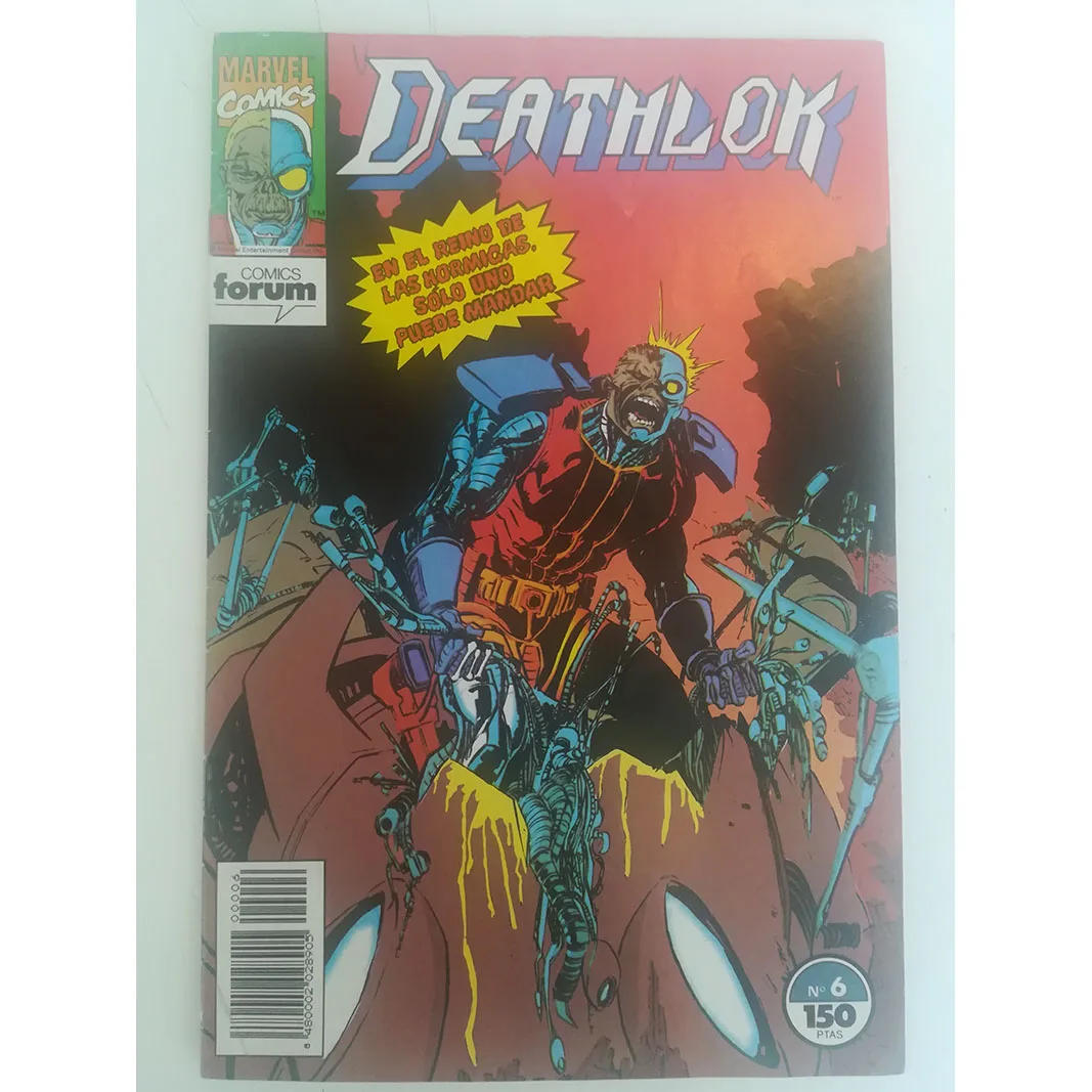 MARVEL, DEATHLOK half man half machine, No. 6, ED. FORUM, year 1993, author DWAYNE MCDUFFIE, comic BOOK Spanish, TEBEO