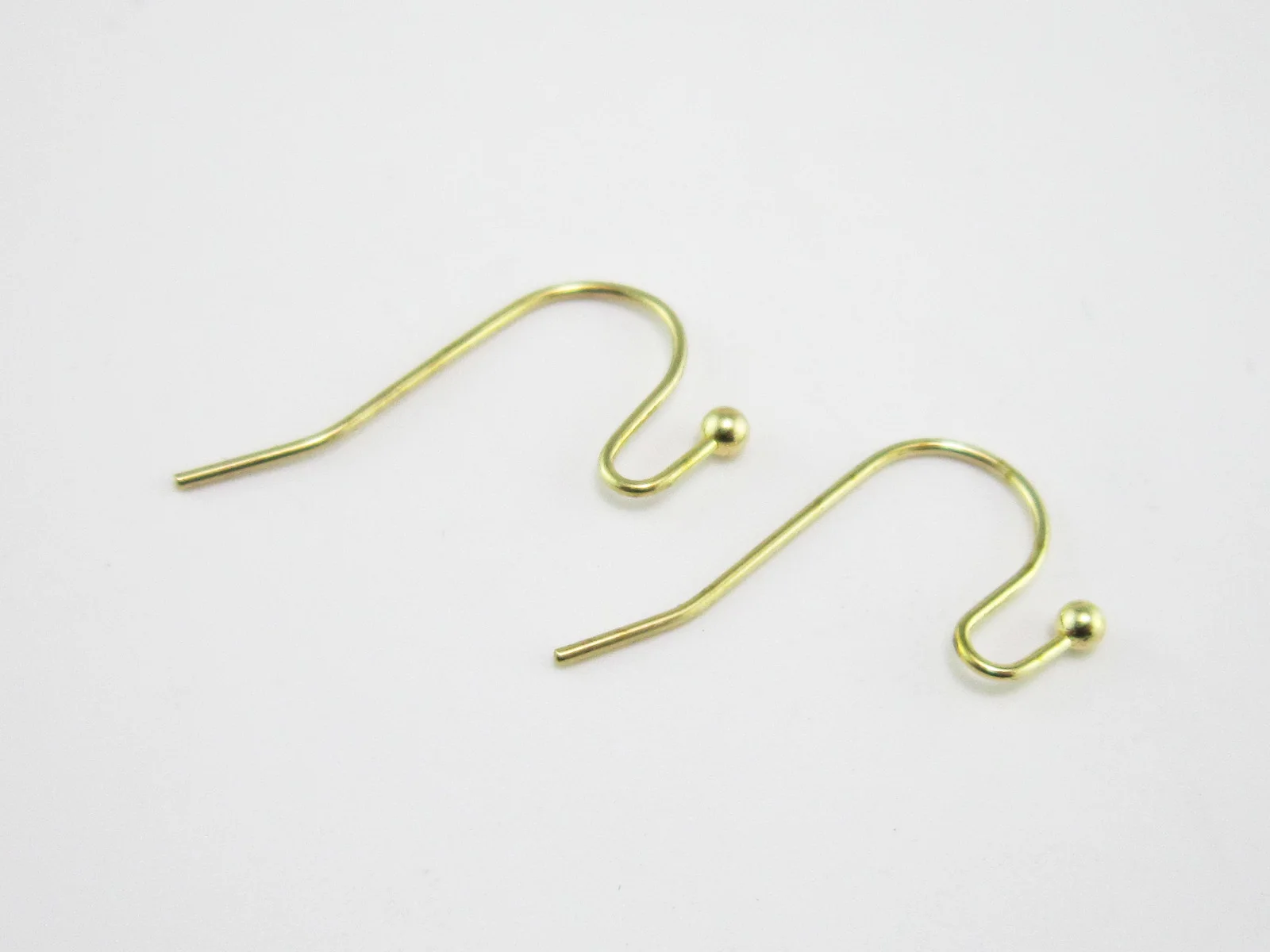 100pcs Brass Earrings, Earring Hooks, Ball Earring Wires, Raw brass Earring Findings, Earring Supplies, Jewelry Making - R1637