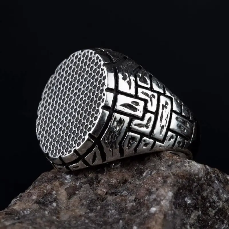 Sterling Silver Men Cukur Sequence Ring Yamac Kocovali Ring Çukur Sequence Ring Yamaç Koçovali Ring Silver Made In Turkey