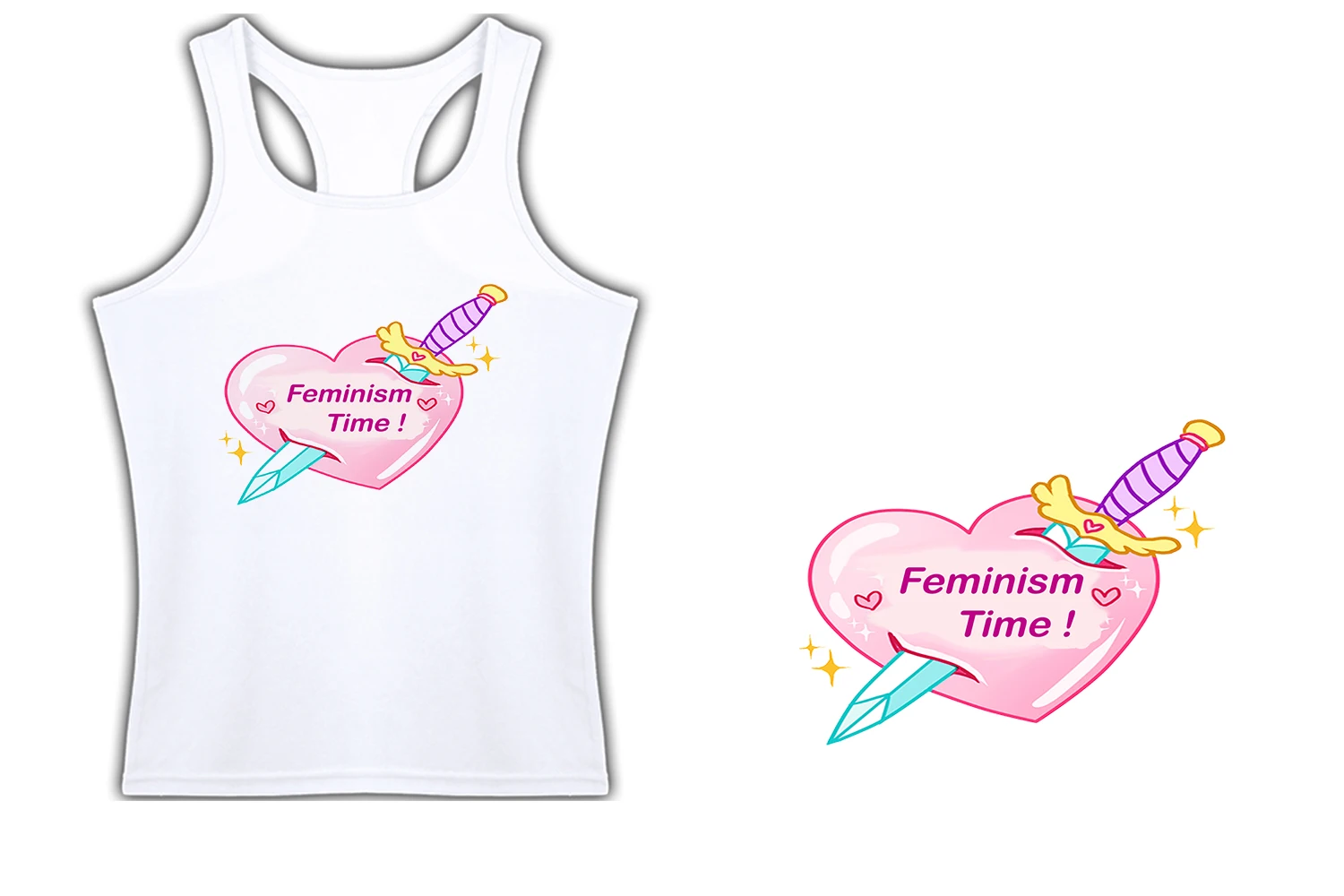 T-SHIRT FOR WOMAN SUSPENDERS LOGO HOUR FEMINIST women tshirt