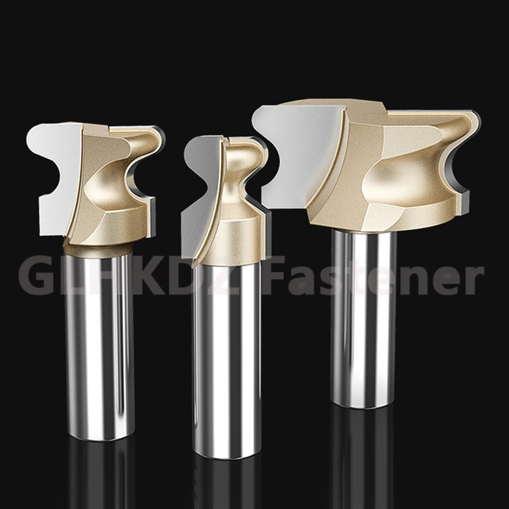 1/2 Shank TCT Carbide-Tipped Milling Cutter Router Bit Grooving Tool for Finger Pull Drawer Cabinet Door Molding Woodworking CNC