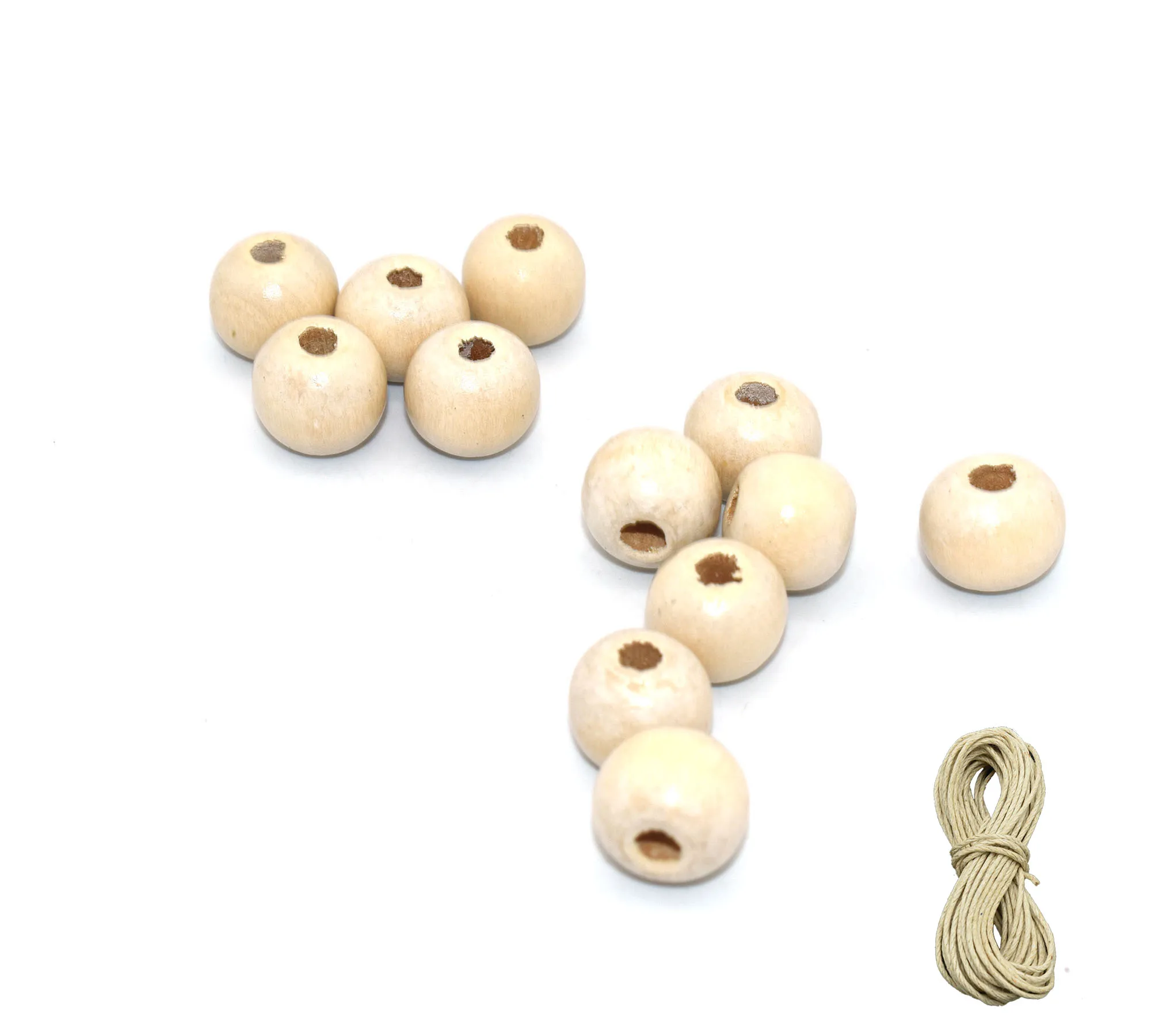 Wooden Beads Natura Round Beads Gorgeous Wooden Loose Beads Wooden Spacer Beads Making Decoration DIY Crafts 12mm