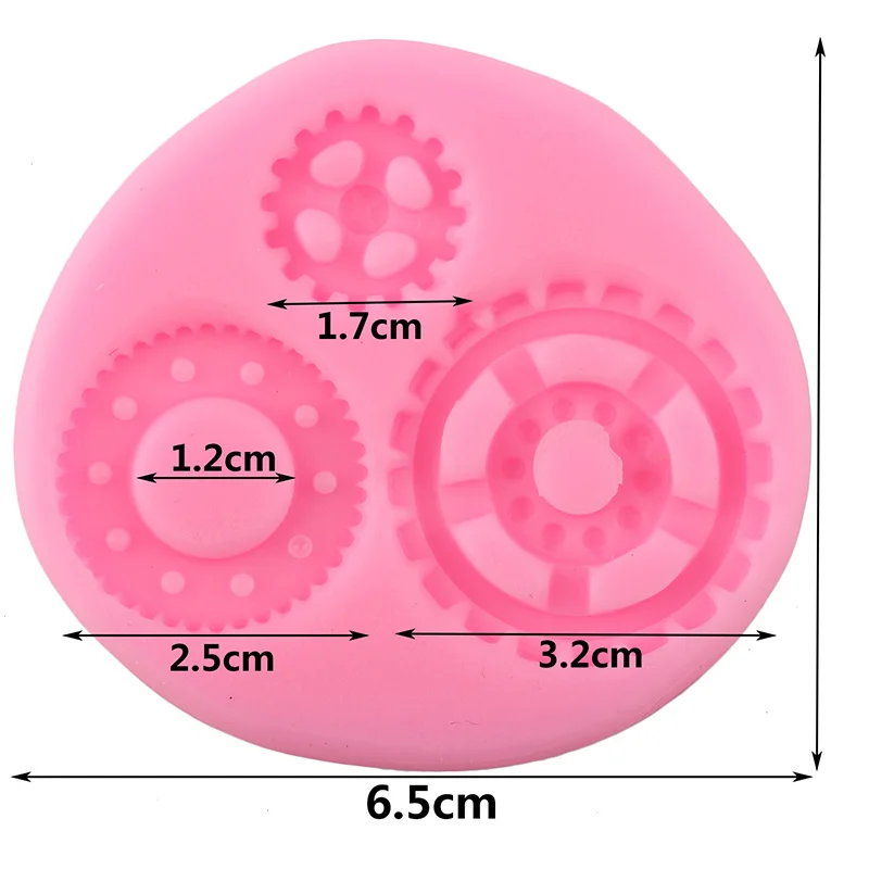 Industrial Mechanical Screw Gears Silicone Mold Cake Border Fondant Molds Cake Decorating Tools Jelly Candy Chocolate Moulds