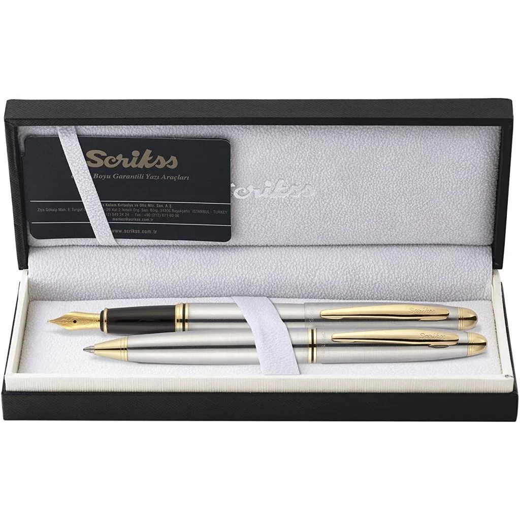 Scrikss Fountain Pen + Ballpoint Pen (4 OPTİONAL COLORS)