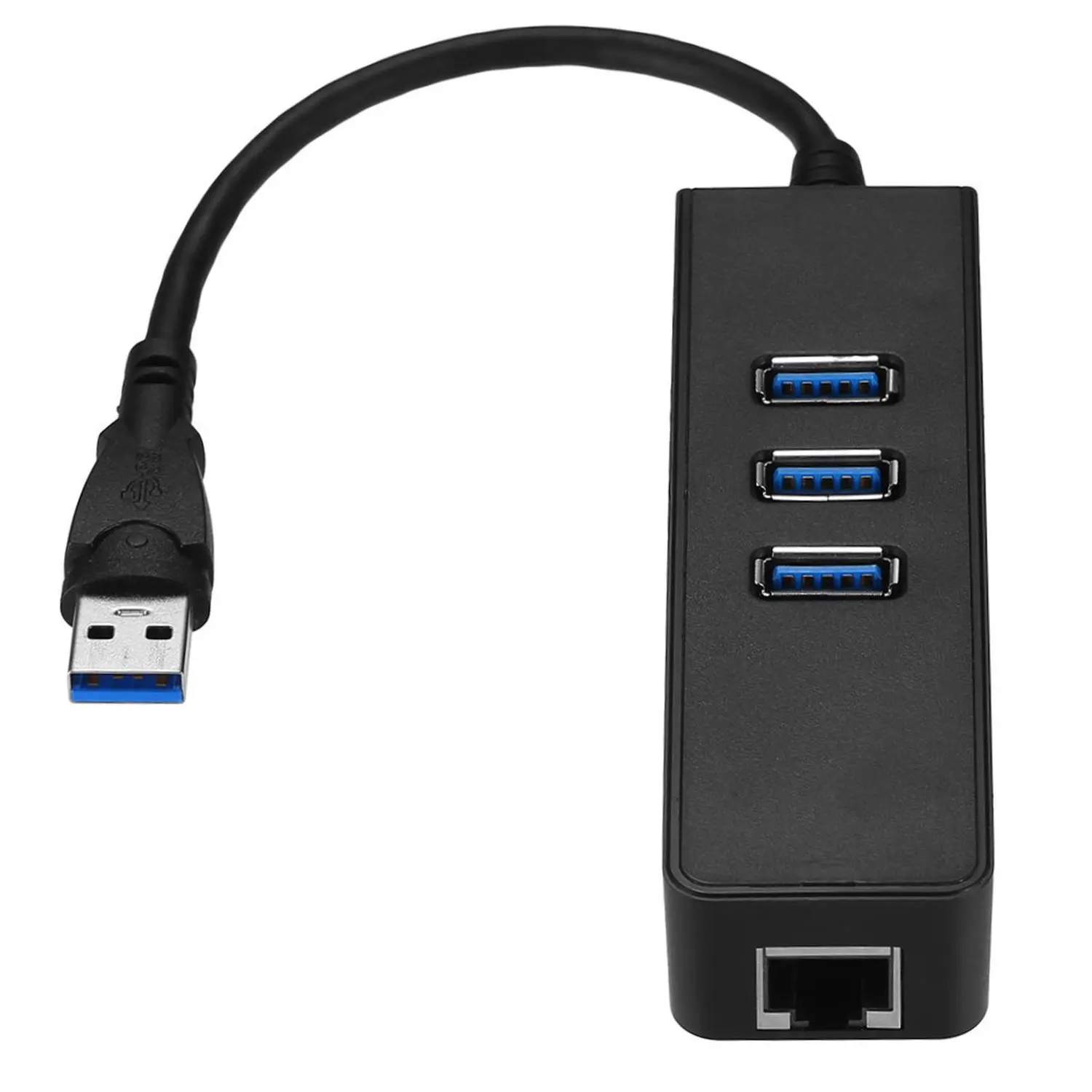 Picture 3: 3 Ports USB 3.0 Gigabit Ethernet Lan Network Adapter Rj45 Hub to 1000Mbps Pc Mac