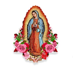 Christian Large Size Santa Maria De Guadalupe Virgin Mary Iron on Patches for Shirts Bags Harajuku Icon Embriodery Patches