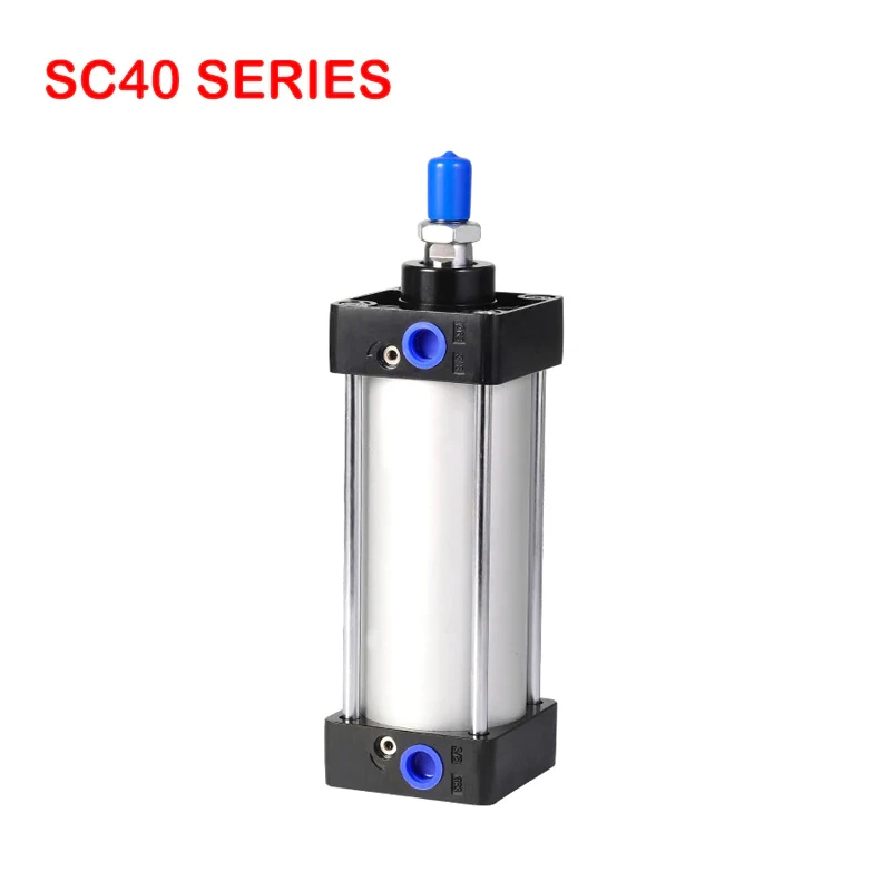 SC40 Standard Air Cylinder Bore 40mm Stroke 25-1000mm Double Acting With Magnetic Accessories Aluminium Pneumatic Cylinders