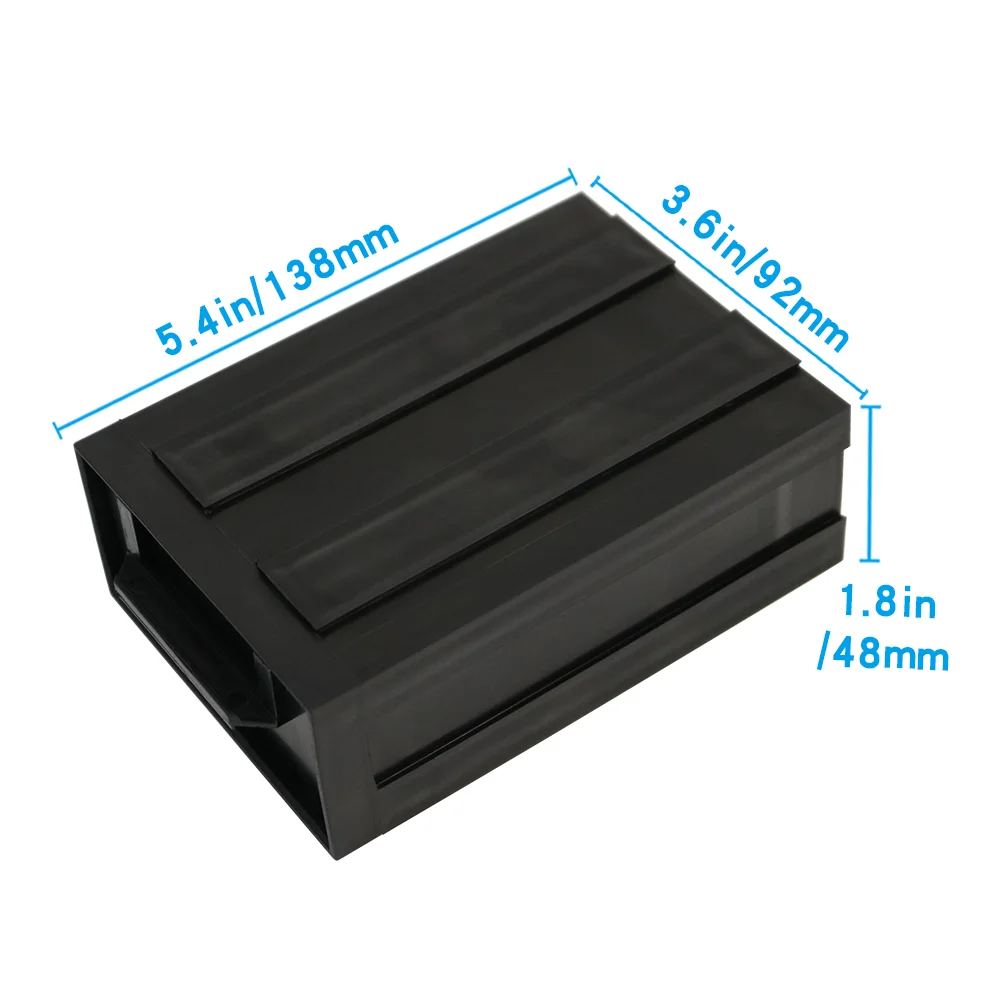 Q-DB1 ESD Drawer Boxes 138X92X48mm Organize SMD IC Antistatic Conductive Storage Black Plastic Bins