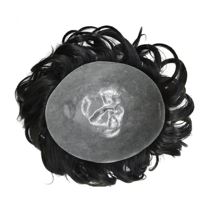 

Men Toupee 0.1mm-0.12mm Full Skin System Unit Men's Wigs Durable Capillary Male Hair Prosthesis 130% Density Toupee Wig For Men
