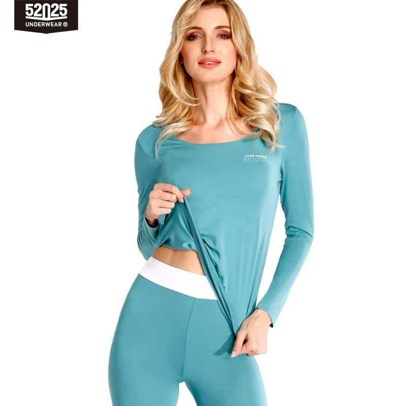 52025 Women Thermal Underwear Seamless Soft Comfortable Modal Thin Long Johns Elegant Athletic Light Women Underwear Thermal