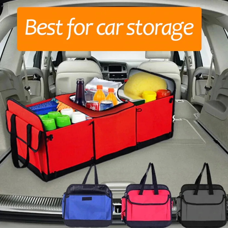 New Universal Car Storage Organizer Trunk Collapsible Toys Food Storage Truck Cargo Container Bags Box Black Car Stowing Tidying