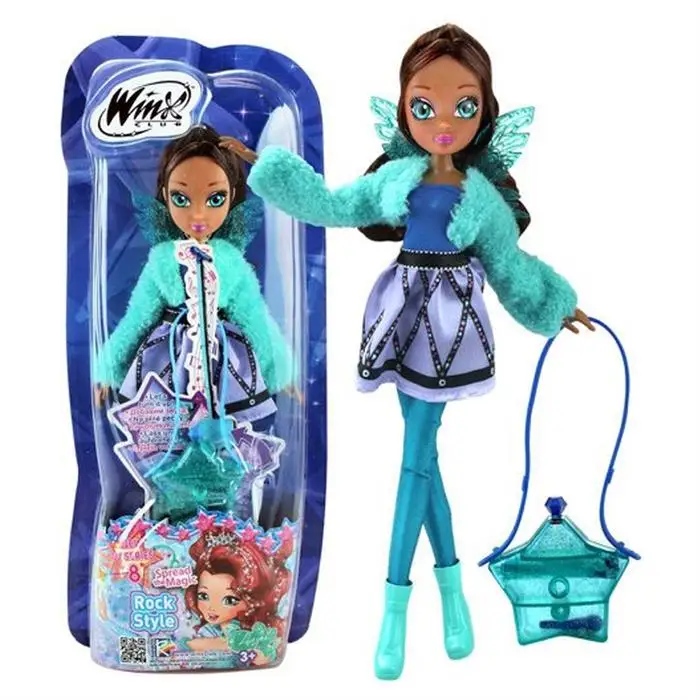 Winx Club Rock Style Layla Doll 26 cm Fairy Girl Orginal Toy Fast Shipping