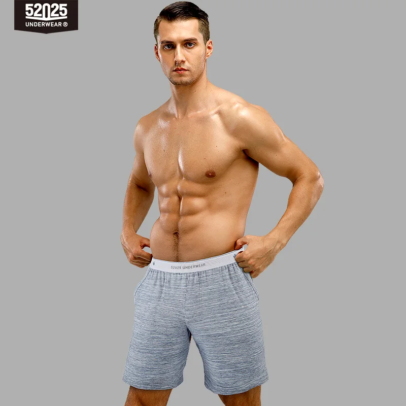 52025 Pajama Pants Sleep Shorts Men Pyjama Shorts Cotton Modal Breathable Pants with Pockets Comfortable Shorts Sleepwear