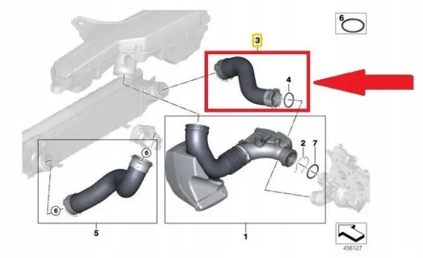 13717638455 Intercooler Turbo Hose For Bmw 116i / 118i / 218i / 318i / 418i F20 - F21-F22-f23-F30-F31 - F32 - F35 - F36