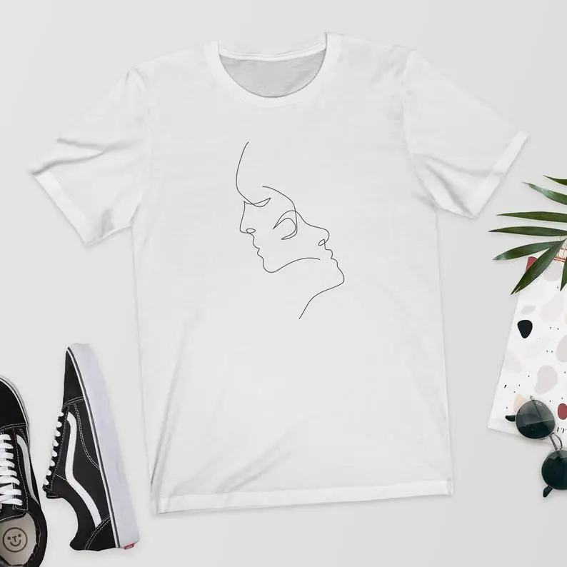 Skuggnas New Arrival Within - Line Art T-shirt Graphic Shirt Aesthetic clothing Line drawing Tees Fashion t shirts Droppping Shi