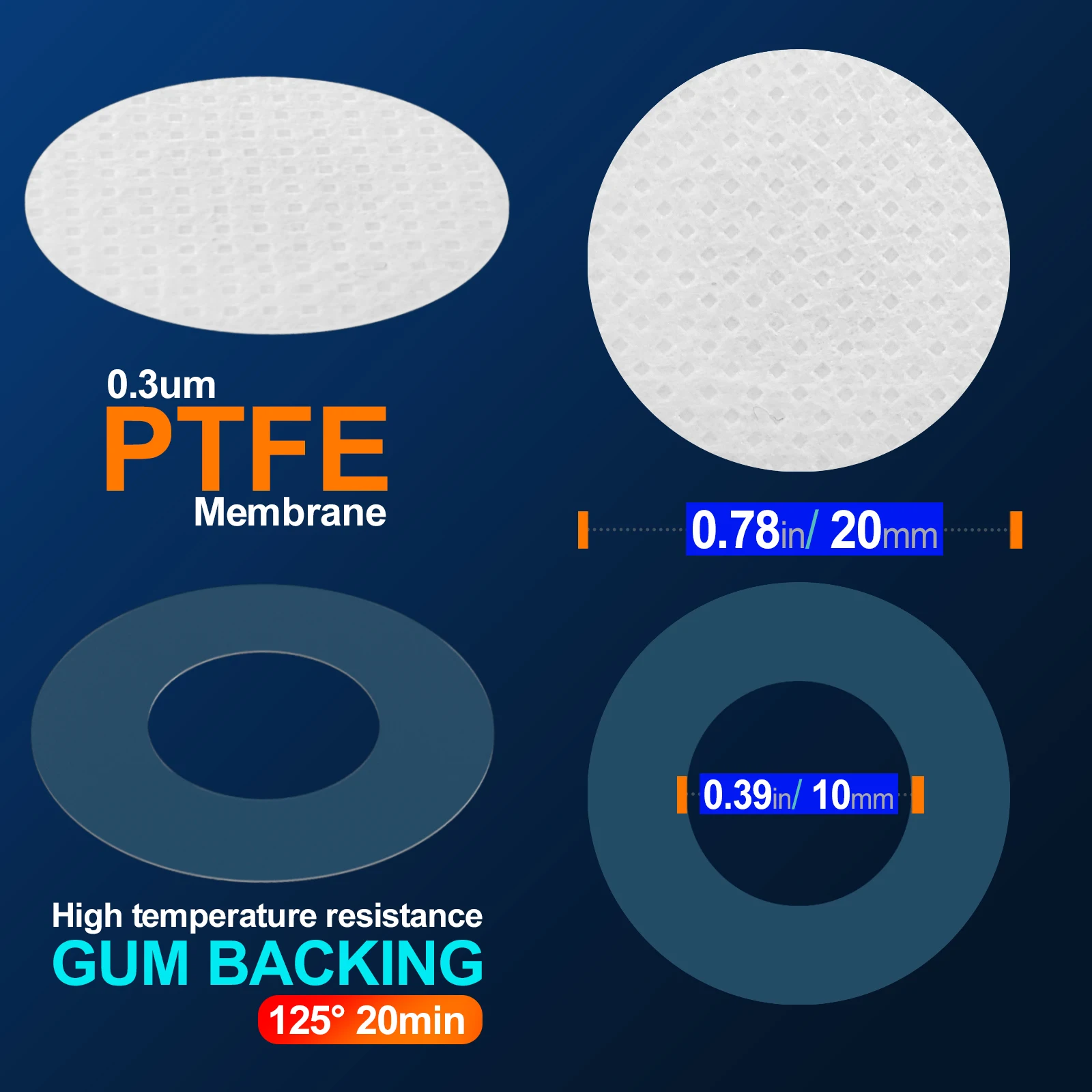 Synthetische Filter Papier Stickers 20 Mm 0.3 Μm Filter Disc Paddestoel Toegepast Onder Brede Mond Pot Deksel Voor Paddestoel Teelt