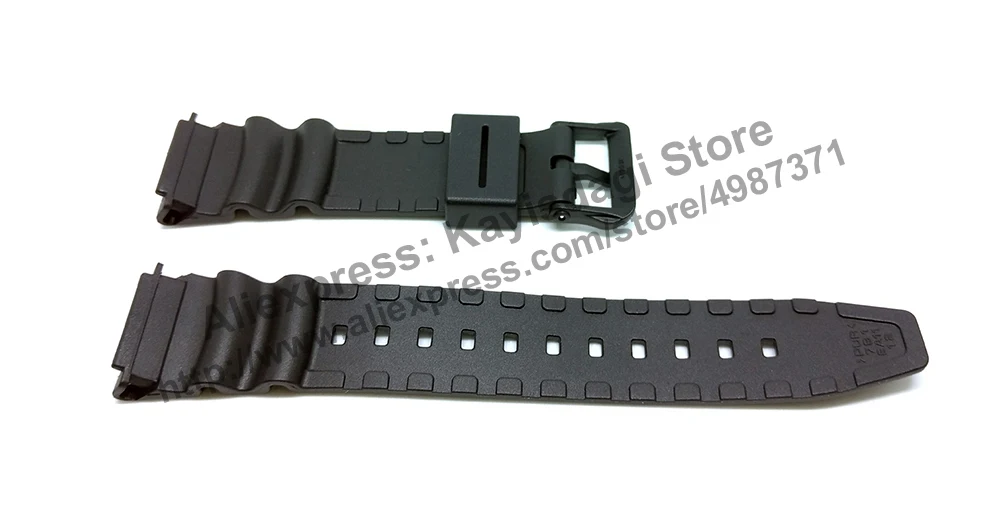 Compatible Casio SGW-100 Outgear Rubber Black Rubber Watch Band - Strap