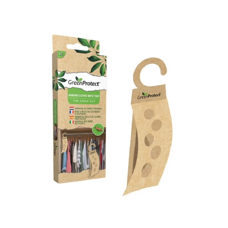 GREEN PROTECT clothing moth trap to hang, box with 2 traps. Green Protect clothing moth trap is an effective pheromone trap that helps control the presence of moths in your home