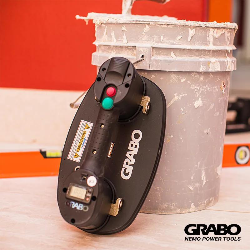 Pro GRABO Vacuum Suction Lifter Auto On Off Air Pump Glass Wood Concrete Plywood Rock Lifting Equipment